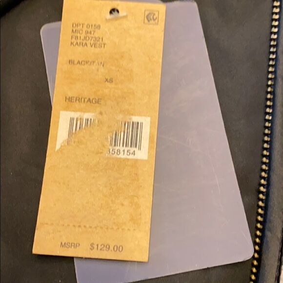 Cremieux Kara vest Black and Tan NWT - Picture 7 of 9